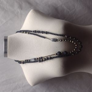 Chico's beaded double strand necklace